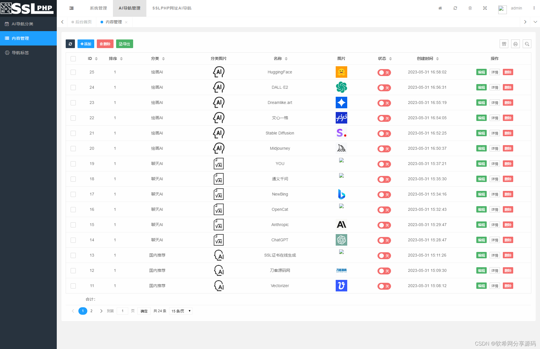 图片[2]-D1192基于TP框架的PHP版本AI网址导航源码-凡客源码